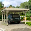 Skanholz Einzelcarport "Spessart", beige (natur), B/H/T: 220cm x