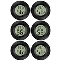 Thlevel Mini Digital Hygrometer Thermometer Temperatur Luftfeuchtigkeitmessgerät für Innenraum Gewächshaus Wohnzimmer 6 Stücke