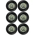 Thlevel 188013 Digital Hygrometer Thermometer Mini LCD -50°C +70°C schwarz 6 St.