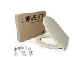 LUVETT WC-Sitz C100 mit Absenkautomatik, Duroplast Antibakteriell, Universelle O-Form (Komplett-Set, Inklusive 3 Befestigungsarten), mit Original SoftClose® Absenkautomatik, Duroplast