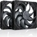 Noctua NF-A14x25 G2 PWM Sx2-PP chromax.black Gehuselfter 140 mm (2 Stck) (140 mm, 2x) (NF-A14x25 G2 PWM Sx2-PP chromax.black)