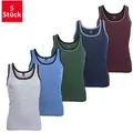 MT Unterhemd Herren Melange Tank-Top (5er Pack) Baumwoll Unterhemden (5-St., 5er-Pack) aus supersofter Feinripp-Qualität bunt XXL