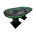 HOME DELUXE Spieltisch LED Pokertisch FLUSH 213 x 106 x 78 cm, (1-tlg), mit LED Beleuchtung I Spielertisch Poker Tisch Casino