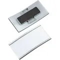 10 Namensschilder MEET, magnetisch silber, Kunststoff
