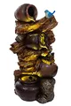 Zimmerbrunnen mit LED Leuchten, 76cm hoch Springbrunnen für Innen und Außen in verschiedenen Designs, Frosch, Elfe, Kinder, Krüge (Brunnen 20 Vogel)