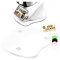 Gleitbrett Acryl, TM6, Zubehör, schnelles Bewegen für Thermomix, rutschfeste Unterlage, Weiß - Weiß