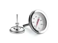Grillthermometer bis 350°C Edelstahl mit Schraubsteg für Befestigung a. d. Haube