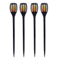 Lumisky 4 Mini-Solarfackeln mit Flammeneffekt, LED, warmweiß, 4 x Mini Maity Sun H70 cm