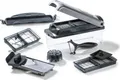 Genius Nicer Dicer Plus (12 Teile) Obstschneider Zwiebelschneider Pommesschneider Gemüseschneider in grau; A34141