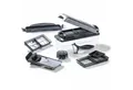 Genius Gemüseschneider Genius Nicer Dicer Plus (12 Teile) Gemüseschneider, Klingen aus extrem scharfem, gehärtetem Edelstahl in G-NOX-Qualität