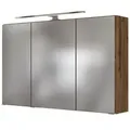 Held-Möbel Spiegelschrank Baabe Holzoptik Braun Eiche 100 cm