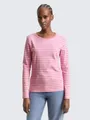 TOM TAILOR Denim Langarmshirt T-Shirt (im Einserpack) Langarmshirt mit Streifenmuster