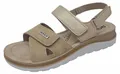 Rohde Damen Sandale gepolsterte Lederdecksohle Klettverschluss Baviera 1307, Größe:41 EU, Farbe:Beige