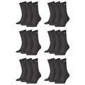 PUMA Unisex Crew Socks Socken Sportsocken MIT FROTTEESOHLE 18er Pack (Anthracite, 43-46)