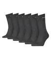 PUMA unisex Sportsocken Tennissocken Freizeitsocken Sport Crew 7312 6 Paar, Farbe:Grau, Menge:6 Paar (2x 3er Pack), Größe:43-46, Artikel:-201 anthracite