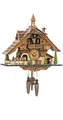Quarz Kuckucksuhr Schwarzwaldhaus mit beweglichem Zug, mit Musik EN 48110 QMT