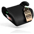 BigDean Kindersitzerhöhung Kindersitzerhöhung nach neuster i-Size Norm R129 Schwarz, ab: 6, bis: 12, ab: 125 cm, bis: 150 cm, (Packung, 1-tlg), i-size norm gerecht, Robuster HDPE, Angenehme Polsterung, 3-punkt-gurt schwarz