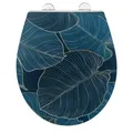 Wenko-Wenselaar GmbH & Co. KG WENKO WC Sitz Big Leaves, Relief Oberfläche, Duroplast, Langlebige WC Brille mit schöner 3-D Oberfläche, 1 Stück 25193100
