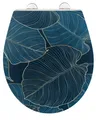 WENKO WC-Sitz Big Leaves Duroplast antibakteriell Easy-Close Hygienebefestigung
