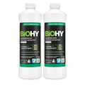 BiOHY Bodenreiniger für Wischroboter (2 x 1 liter) | Reinigungsmittel Konzentrat für alle Wisch & Saugroboter mit Nass-Funktion | Schaumarm & Streifenfrei | Für alle Böden
