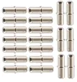 20 Stück Bodenträger aus Metall [Ø 5mm x Länge 17mm] für Einlegeböden | Fachträger | runde Regalstifte Träger vernickelt aus Metall | 20er Set - Steckbodenträger | Fachbodenträger für Holz und Glas