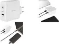 Logilink - Netzteil - GaN - 100 Watt - 5 A - Fast Charge, PD/PPS - 2 Ausgabeanschlussstellen (USB Typ A, 24 pin USB-C) - weiß (PA0281)