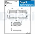 Delphi LP954 Bremsbelagsatz für Scheibenbremse Bremsbelagsatz für Mitsubishi