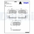 Bremsbelagsatz Scheibenbremse DELPHI LP954 für MITSUBISHI PAJERO 2 L400 Bus Top