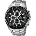 CASIO EDIFICE Chronograph Chrono Sportliche Herrenuhr, Massives Gehäuse schwarz