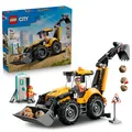 LEGO City Yellow Backhoe Loader - Construction Vehicle Toy - Tractor w/ 2 Minifi