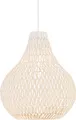QAZQA - Design Skandinavische Hängelampe I Pendellampe I Pendelleuchte weiß 45 cm - Lina Drop I Wohnzimmer I Schlafzimmer - Seil Rund - LED geeignet E27