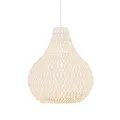 Qazqa Design Pendelleuchte, Pendellampe - Lina - Weiß, Rund, 45cm, Ideal als Wohnzimmerlampe