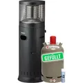 Enders Terassenstrahler Polo Black 2.0   inkl. 11 kg Propangasflasche gefüllt - Schwarz