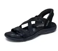Skechers Damen Reggae Slim-Summer Sparkle Sandalen, Schwarz/Schwarz, 36 EU