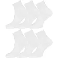 OCERA Diabetikersocken 6x Socken Kurzschaft Unisex für Diabetiker geeignet und ohne Gummibund weiß 39-42