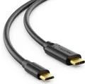 deleyCON 1m USB-C auf Micro-USB Kabel - Ladekabel, Datenkabel - Kompatibel für Handy, Smartphone, Tablet mit Micro-USB-Buchse oder Ladeadapter, Notebook mit USB-C - Schwarz