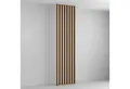 Hexim Raumteiler, Lamellenwand 275x58cm MDF Raumtrenner Trennwand - freistehende Holzlamellen Innendekoration - moderne Raumgestaltung Lamellen-Sichtschutz (Saragossa Eiche)