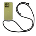 Handykett für Motorola Moto G86 5G Hülle mit Kordel Handyhülle mit Band Schwarz