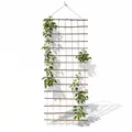 Floranica Rankhilfe Rankgitter für Kletterpflanzen Länge 150cm Breite 50cm Naturweide Ökologische Schnur und Jutesack Stütze für Rosen Kletterpflanzen Gemüse Reben