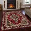 Teppich OTTO HOME "Oriental, Made in Belgium" Gr. 6, rot, B:190cm H:7mm L:280cm