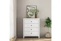 OTTO home Schubkastenkommode Borkum Sideboard Anrichte mit 6 Schubladen Landhaus weiß (hochwertige schwarze Griffe aus Metall), Kommode Schrank Wäscheschrank mit 4 Schubladen
