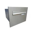 B-24 Großer Durchwurf-Briefkasten Mauer Klingel V2A-Edelstahl Mauerstärke 38.5cm