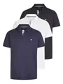 TOM TAILOR Poloshirt Herren Poloshirt 3er-Set Regular Fit (Vorteilspack, 3-tlg) aus 100% Baumwolle