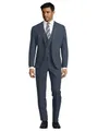 Steffen Klein Herren Anzug - Dreiteiler - Slim Fit - Größe 54 - Business Anzug mit Weste - Elastischer Komfort - Graublau