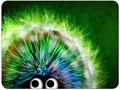 Silent Monsters Mauspad 240 x 200 mm Stoff Mousepad Grüner Igel, rutschfest & leise, für Gaming Büro Office Homeoffice - 24 x 20 cm Mouse Pad Mat - Mausunterlage klein für alle Maus Arten