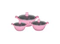 Kochtopfset 20-24-28cm 6-tlg Pink