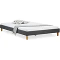 Homestyle4u Polsterbett mit Lattenrost 160x200 cm in Grau 1982