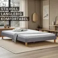 Homestyle4u Polsterbett, Grau, Textil, 160x200 cm, Schlafzimmer, Betten, Polsterbetten