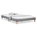 Homestyle4u Bett Polsterbett 160x200 mit Lattenrost Grau Futonbett Bett Doppelbett Bettgestell Schlafzimmer | Artikel 1982