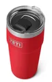 YETI Rambler Thermobecher 20 oz (591 ml) Rescue Red – Kaffeebecher To Go, Thermotasse mit abnehmbarem MagSlider–Deckel, Isolierbecher aus Edelstahl